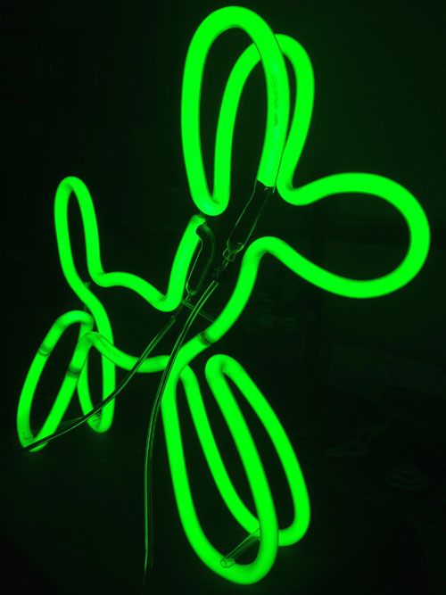 Green Neon Dog